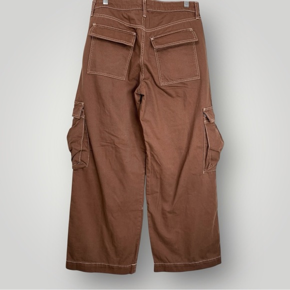 Wild Fable Women's Mid-Rise Baggy Cargo Pants Size12 Rugged Twill Cotton Y2K - Picture 2 of 9
